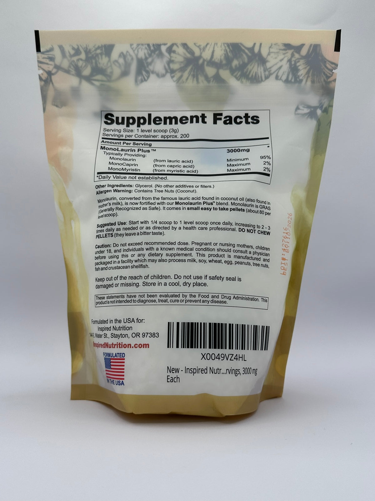 UltraLaurin (Monolaurin), 21oz Pellet